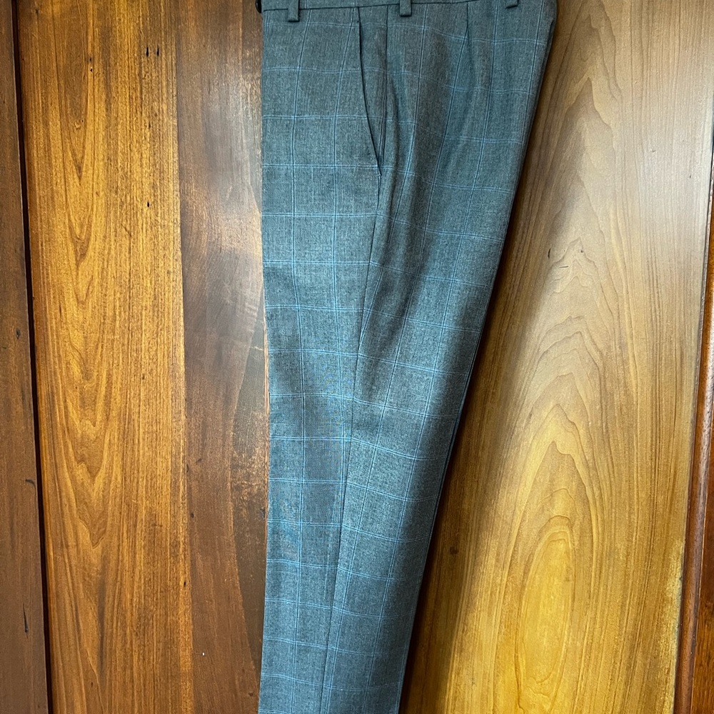 Ralph Lauren Boys’ Gray Plaid Trousers
